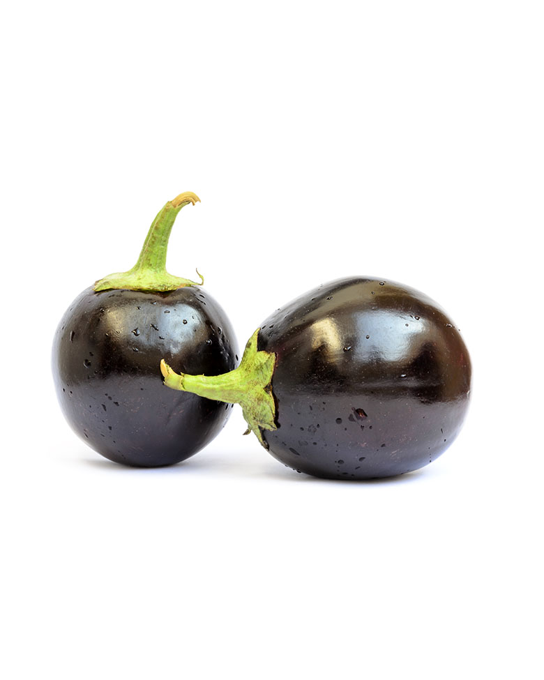 Melanzane tonde nere 1 kg.