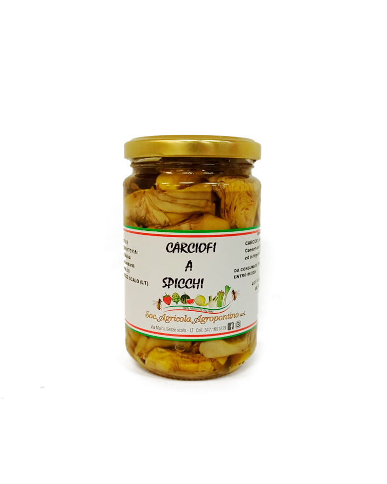 Barattolo di carciofi a spicchi