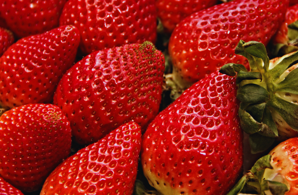 Pattern di fragole rosse