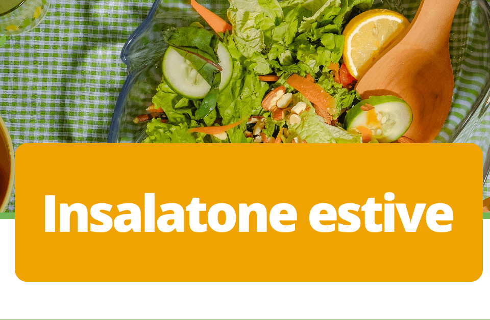 ciotola di insalata mista con cucchiaio di legno