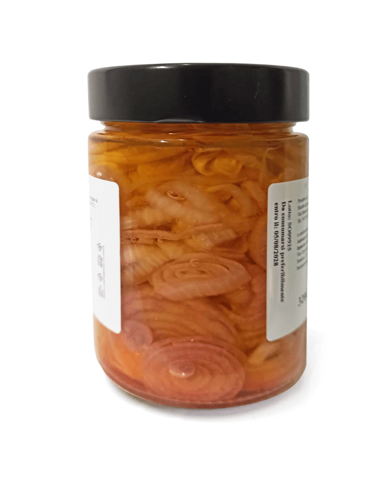 Retro Barattolo di cipolle rosse in agrodolce